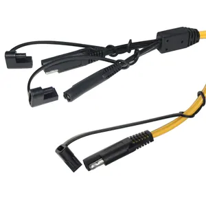 Divisor Y de Cable de extensión para motocicleta, conector Sae 18Awg, 1, 2 Y 3 pies, 12V, 1M