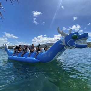 Jeux aquatiques gonflables : Bateau banane dragon pour divertissements aquatiques - Product Image 1