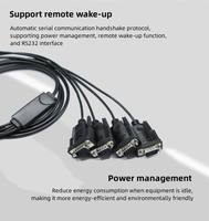 Personalizado USB 2,0 a 4 puertos 9 pin RS232 Serial Cable DB9 RS232 a USB2.0 FTDI Chip Converter Cable para computadora Tablet Set-Top Box