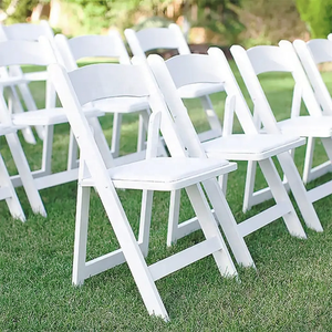 Cerimonia del giardino di alta qualità leggero pieghevole sedia da sposa in plastica bianco in resina <span class=keywords><strong>sedie</strong></span> pieghevoli per esterni per eventi - Product Image 1