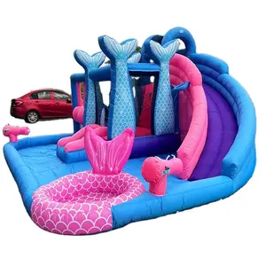 Mini Bounce Huis Opblaasbare Uitsmijter Speeltuin Buiten Waterglijbaan Kinderen Springkussen Te Koop Huurartikelen