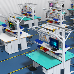 Hội thảo chống tĩnh hoạt động băng ghế dự bị Fitter với ánh sáng đứng bao bì phòng thí nghiệm kiểm tra bảng nặng bàn làm việc - Product Image 5