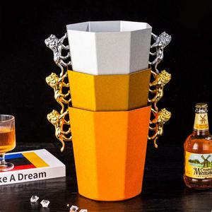 ถังแช่ไวน์/เบียร์สแตนเลสทรงสิงโตทอง 5 ลิตร พร้อมที่จับโลหะ สำหรับบาร์ ร้านอาหาร งานปาร์ตี้ งานแต่งงาน - Product Image 3