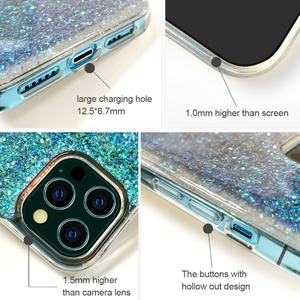 Coque de téléphone transparente imperméable à l'eau avec paillettes de sable mouvant époxy pour Iphone 13Pro Pro Max 6S - Product Image 3