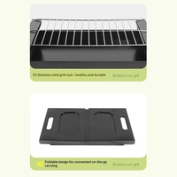 Mini barbecue pliant au charbon de bois, portable, pour camping, pique-nique, extérieur, barbecue de table, léger, antirouille, OEM