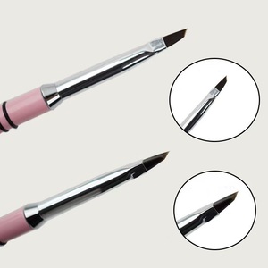 Pinceles Profesionales para Decoración <span class=keywords><strong>de</strong></span> Uñas Qianya Triangle, Mango <span class=keywords><strong>de</strong></span> Plástico, Color Personalizado, Diseño <span class=keywords><strong>de</strong></span> Flores y Mariposas, Pincel UV para Dibujar, OEM, <span class=keywords><strong>Tiktok</strong></span> - Product Image 2