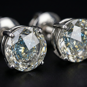 ต่างหูเพชรแพลตตินั่มหรูหรา รับรองโดย IGI ทรงโรสคัต ความใสสูง ระยิบระยับ สวยงาม เหมาะสำหรับใส่ทุกวัน งานเลี้ยง หรือเป็นของขวัญ - Product Image 3