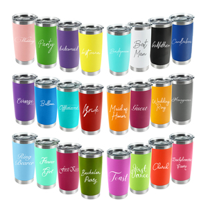 Gepersonaliseerde logo 20oz Geïsoleerde Dubbelwandige Reismokken Poedercoating Partybeker RVS Tumbler voor Lasergravering C1 - Product Image 1
