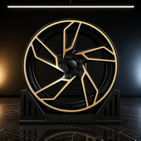 Jantes monobloc forgées en une seule pièce à rayons multiples et finition contrastée pour voitures classiques, conversion EV et restomod rétro