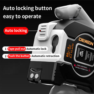 DEWEN 2-in-1 Industrielles digitales <span class=keywords><strong>Laser</strong></span>-Entfernungs messgerät Benutzer definiertes Logo Edelstahl klinge Edelstahl-Kunststoff-Maßband - Product Image 5