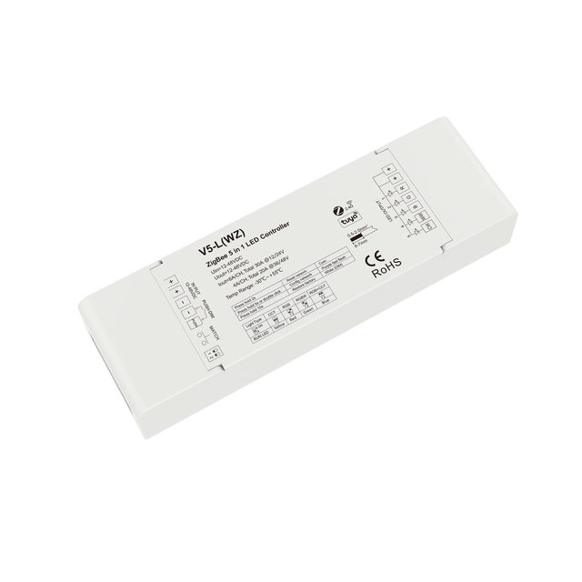 Skydance V5-L(WZ) 12-48V Zigbee & RF 5 in 1 Led Controller Tuya APP Control Ues for Single Color CCT RGB RGBW RGB+CCT Strip
