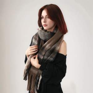 Écharpe <span class=keywords><strong>en</strong></span> cachemire tendance pour <span class=keywords><strong>cape</strong></span> d'hiver de luxe, écharpes classiques de créateur, écharpes à carreaux, châle épais, couverture chaude pour femmes, cachemire - Product Image 1