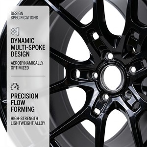 Jantes en alliage Flow Forming 19x8.5 <span class=keywords><strong>5x112</strong></span> PCD ET40 légères 13kg, jantes de course performantes pour voitures particulières, certifiées VIA JWL - Product Image 3