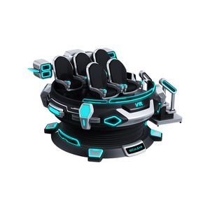 Simulador de plataforma VR 9D Magic UFO 6 DOF, equipo VR/AR/MR con monedas y sistemas de pago con tarjeta de crédito para cinco personas - Product Image 5