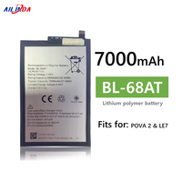Baterai Li-polymer Pengganti Pabrik 7000mAh BL-68AT untuk Ponsel Tecno POVA 2 LE7 - Tersedia
