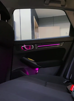 Kit d'éclairage dynamique intérieur pour Honda Civic 11e génération 2022-2025, garniture de style carbone OEM, éclairage ambiant