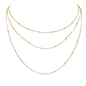 Collana a strati con nappe da donna, minimalista, con ciondolo a catena multipla, gioielli alla moda per tutti i giorni - Product Image 5