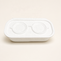 Boîte d'emballage pour lunettes d'enfants à surface lisse pressée à l'état humide, en pulpe de canne à sucre écologique, conteneur pour lunettes optiques