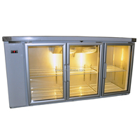 Réfrigérateur de bar sous comptoir à 3 portes avec refroidissement par air, vitrine à bière avec contrôle numérique