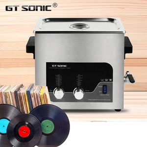 Nettoyeur à ultrasons pour disques vinyles GT SONIC à fréquence variable avec support pour disques vinyles, machine de nettoyage à ultrasons commerciale - Product Image 1