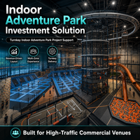 Equipo para Parque de Aventuras Interior: Circuito de Cuerdas, Piscina de Pelotas, Toboganes, Área de Juegos, Pasarela de Red, Área de Saltos, Estructura de Acero, Certificación CE ASTM EN1176