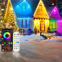 Lumière extérieure permanente intelligente, étanche IP67, APP/voix/télécommande, plusieurs modes de scène, lumière d'avant-toit