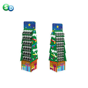 Christmas Series Promotional Products Shelf Floor Standing Customized POP Cardboard Christmas Ornament Display <b>Stand</b> - Product Image 3