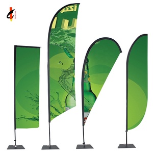 Quick Release Feather Flag with Collapsible Fiberglass Pole Polyester Flag Custom Color for Easy Transport