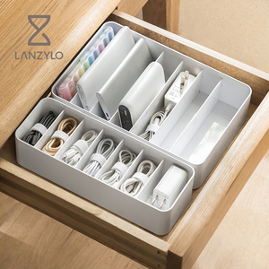 Boîte de <span class=keywords><strong>rangement</strong></span> et organisateur de câbles en plastique PET LANZYLO ODM pour câbles de données, chargeurs de téléphone portable et gestion de câbles de bureau - Product Image 1