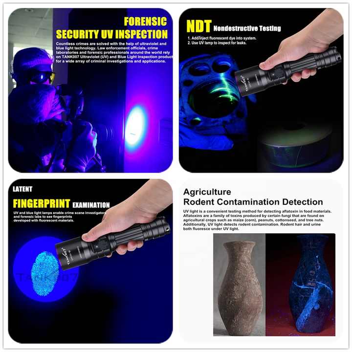 TANK007 UVC31 NDT Inspection Torch Light - 365nm UV Flashlight