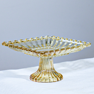 Assiette à fruits, à collation, à dessert, en <span class=keywords><strong>verre</strong></span>, style nordique, avec pied, prix d'usine, vente chaude - Product Image 6