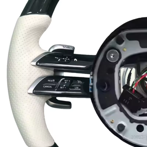 Volant en cuir suédé bicolore avec cadre noir piano, poignée de 40 mm, compatible avec Mercedes W205 W222 <span class=keywords><strong>AMG</strong></span> - Product Image 3