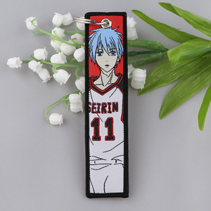 2026 New Designs 6 Designs Japan Style Fruits <b>Baskete</b> Woven Cartoon Pattern Keychain Bell Journey Embroidered Keychain - Product Image 6