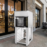 Horno de convección rotativo de Gas eléctrico comercial de 5 bandejas de fábrica directa, nuevo diseño de circulación de aire caliente para hornear harina para hornear de 380V