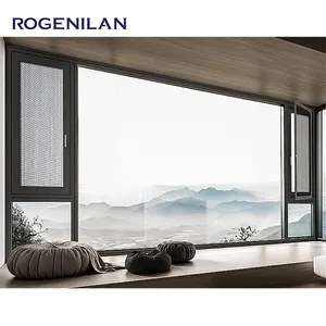 Rogenilan מותאם אישית לבית אלומיניום מסגרת אלומיניום להטה חלון כפול זוגגים במיוחד