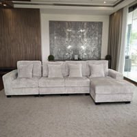 Canapé de salon moderne de luxe Winforce, ensemble de canapés modulaires en tissu moderne, canapé d'angle en velours côtelé en forme de U