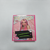 Palette à paupières vide rose vif multi-plis portable, tendance, pour le montage DIY de cosmétiques faits main