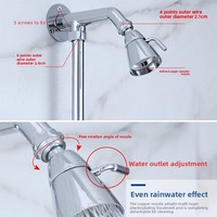 Kit de mélangeur de pommeau de douche en laiton chromé double fonction moderne industriel extérieur système de robinet de douche exposé avec valve