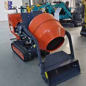 Mini bétonnière sur chenilles diesel avec engrenage sur chenilles 500L Petite bétonnière à chargement automatique pour camion à benne basculante - Product Image 2