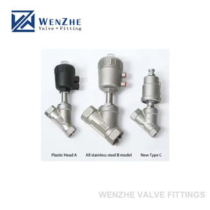 Pneumatischer Edelstahl antrieb 2/2-Wege-Edelstahlgewinde Kunststoffkopf-Winkels itz ventil - Product Image 5