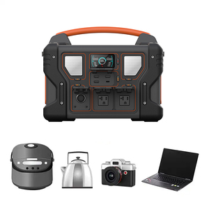 Camping Portable Power Station 500W 2 AC Outlets(Surge 1000W) <b>Solar</b> <b>Generator</b> With 499.5Wh Lithium Battery for Home Emergency - Product Image 1