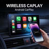 Lecteur multimédia de voiture Android 13 9 pouces 2 DIN IPS GPS pour MP3/MP4 Écran tactile CarPlay sans fil Android Auto Caméra AHD Radio FM RDS