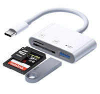 Lector de Tarjetas móvil tipo C USB 3,0 OTG Flash Drive Tarjeta SD y TF Transferencia de cámara Multisistema Compatible para Hub en stock