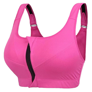 Sujetador Deportivo de Yoga para Mujer, de Alta Calidad, Secado Rápido, <span class=keywords><strong>Cierre</strong></span> Frontal <span class=keywords><strong>con</strong></span> Cremallera, al por Mayor - Product Image 1