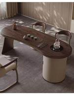 Table basse de style français en bois massif, haut de gamme, minimaliste, luxe léger, pour salon, avec design intégré en bois de noyer