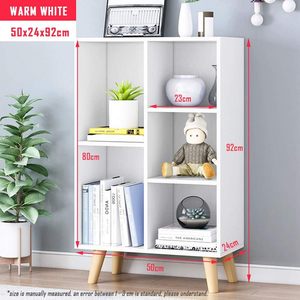 Étagère ouverte <span class=keywords><strong>basse</strong></span> - <span class=keywords><strong>Meuble</strong></span> de rangement en bois à 3 niveaux sur pied avec base - Product Image 5