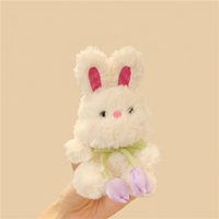 Portachiavi Personalizzato a Forma di Coniglio dalle Orecchie Lunghe con Nastro a Tulipano, Ciondolo Morbido Imbottito a Forma di Coniglio, Giocattolo Animale Carino per Charm da Borsa - Vendita all'Ingrosso