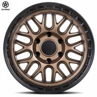 Jantes Beadlock DW Matte Bronze Hue à fourche fendue 17 18 20 21 22 pouces 6x135 forgées 6061-T6 compatibles avec les pick-up Chevy tout-terrain