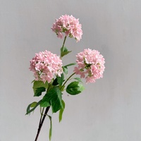 Bunga Hydrangea Sutra Buatan Bentuk Bola Salju Kecil untuk Dekorasi Rumah, Pernikahan, Lanskap Luar Ruangan, Model Ruangan, Rangkaian Bunga Palsu