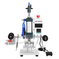 Machine de presse à chaud pneumatique pour le marquage à chaud et l'embossage du cuir, modèle QS90, multicolore, 110V/220V